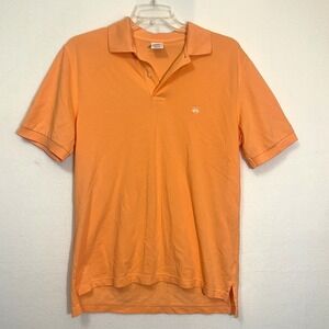 Brooks Brothers 100% Cotton Polo Coral logo‎ Men's Medium